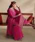 3 Piece - Embroidered Blended Net Suit